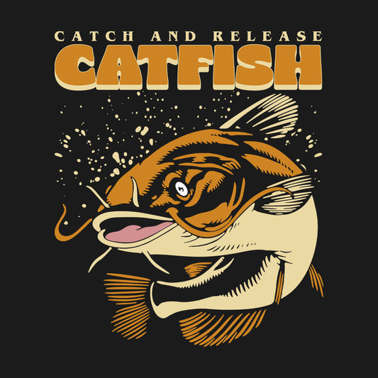 Catch & Release Catfish Vintage Fish Anglers | PRODUCT CODE: CTHNDRLSEFHVG