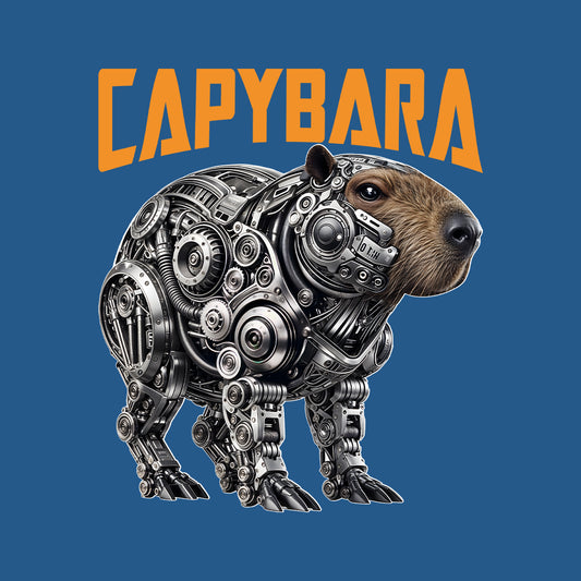 Cyber Mech Capybara Futuristic Steampunk Robotic Rodent | PRODUCT CODE: CYBRMHRDNTPK
