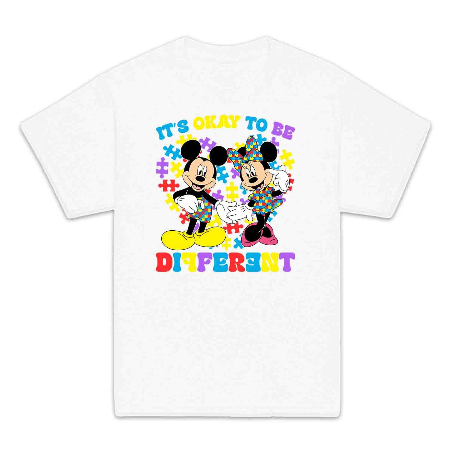 Disney Autism Awareness Kids T-Shirt | Puzzle Piece Jumper | Inclusive Mickey & Minnie Hoodie | PRODUCT CODE: DASDMNBWER
