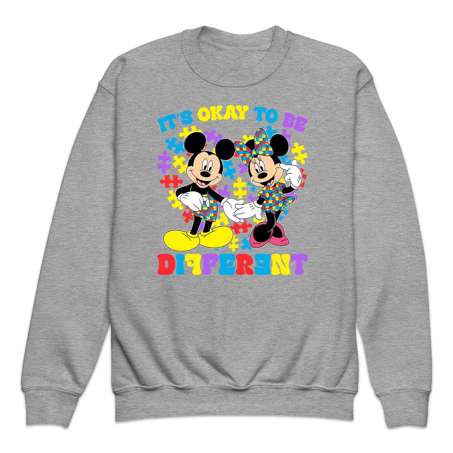 Disney Autism Awareness Kids T-Shirt | Puzzle Piece Jumper | Inclusive Mickey & Minnie Hoodie | PRODUCT CODE: DASDMNBWER
