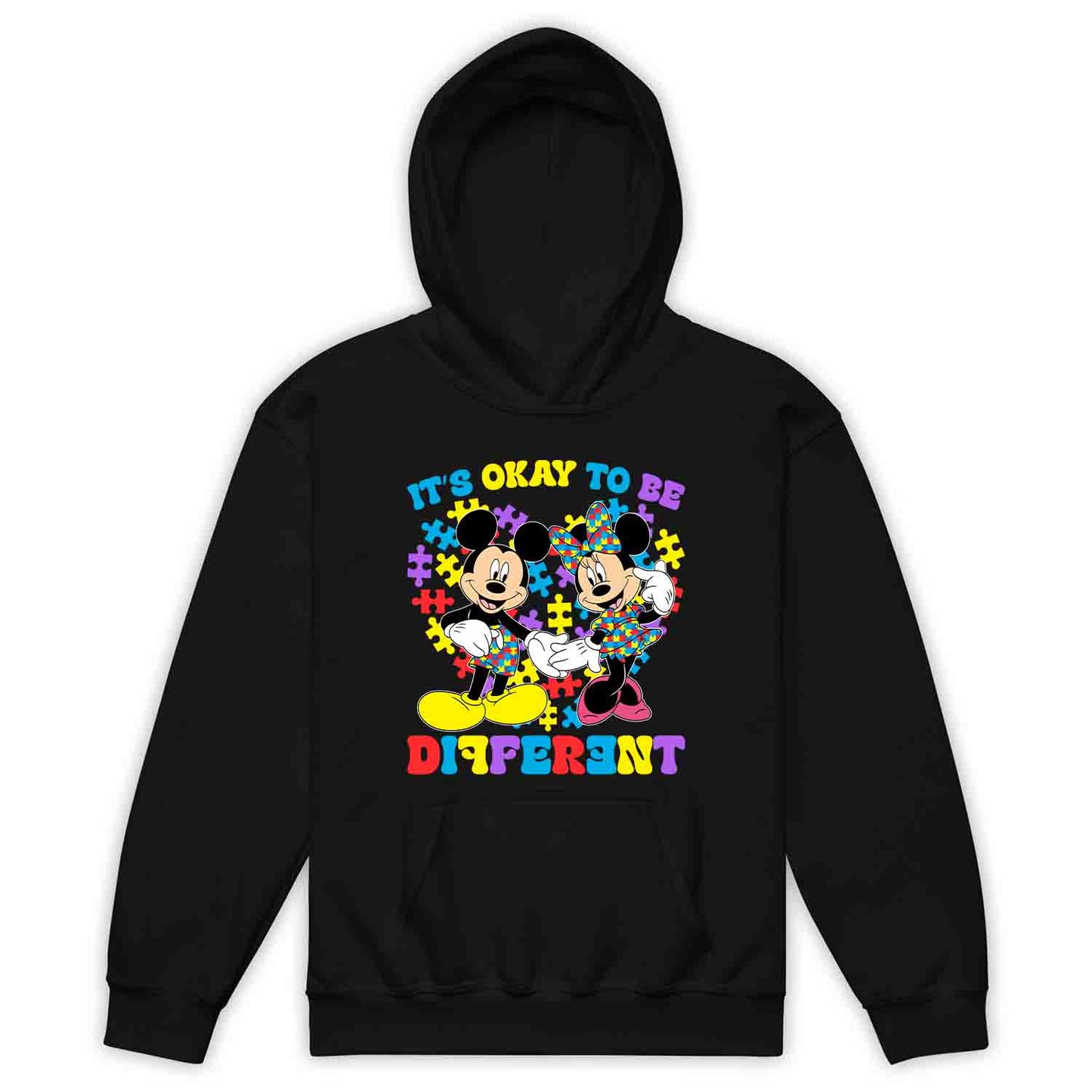Disney Autism Awareness Kids T-Shirt | Puzzle Piece Jumper | Inclusive Mickey & Minnie Hoodie | PRODUCT CODE: DASDMNBWER