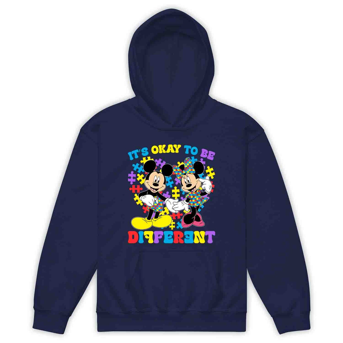 Disney Autism Awareness Kids T-Shirt | Puzzle Piece Jumper | Inclusive Mickey & Minnie Hoodie | PRODUCT CODE: DASDMNBWER