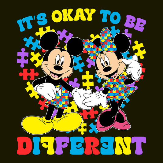 Disney Autism Awareness T-Shirt | Puzzle Piece Jumper | Inclusive Mickey & Minnie Hoodie | PRODUCT CODE: DASDMNBWER