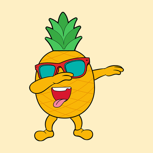 Pineapple Dabbing Tropical summer Fruit | PRODUCT CODE: DBGNGLSL