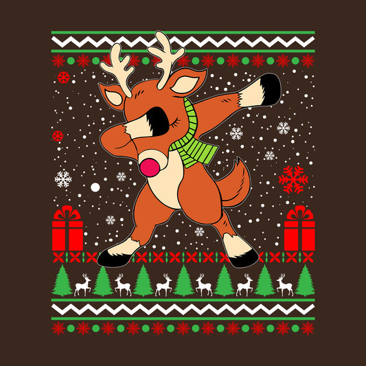 Dabbing Reindeer Christmas Rudolph Dab Dance Xmas | PRODUCT CODE: DBGRNDREFS