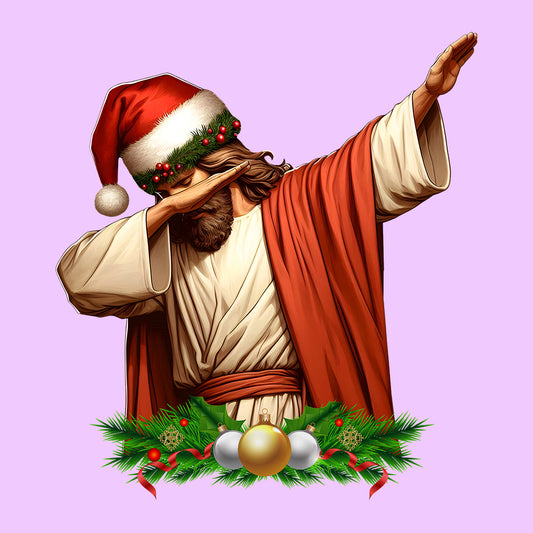 Christmas Dabbing Jesus in Santa Hat Religous Festive Xmas | PRODUCT CODE: DBNGJXMSCR