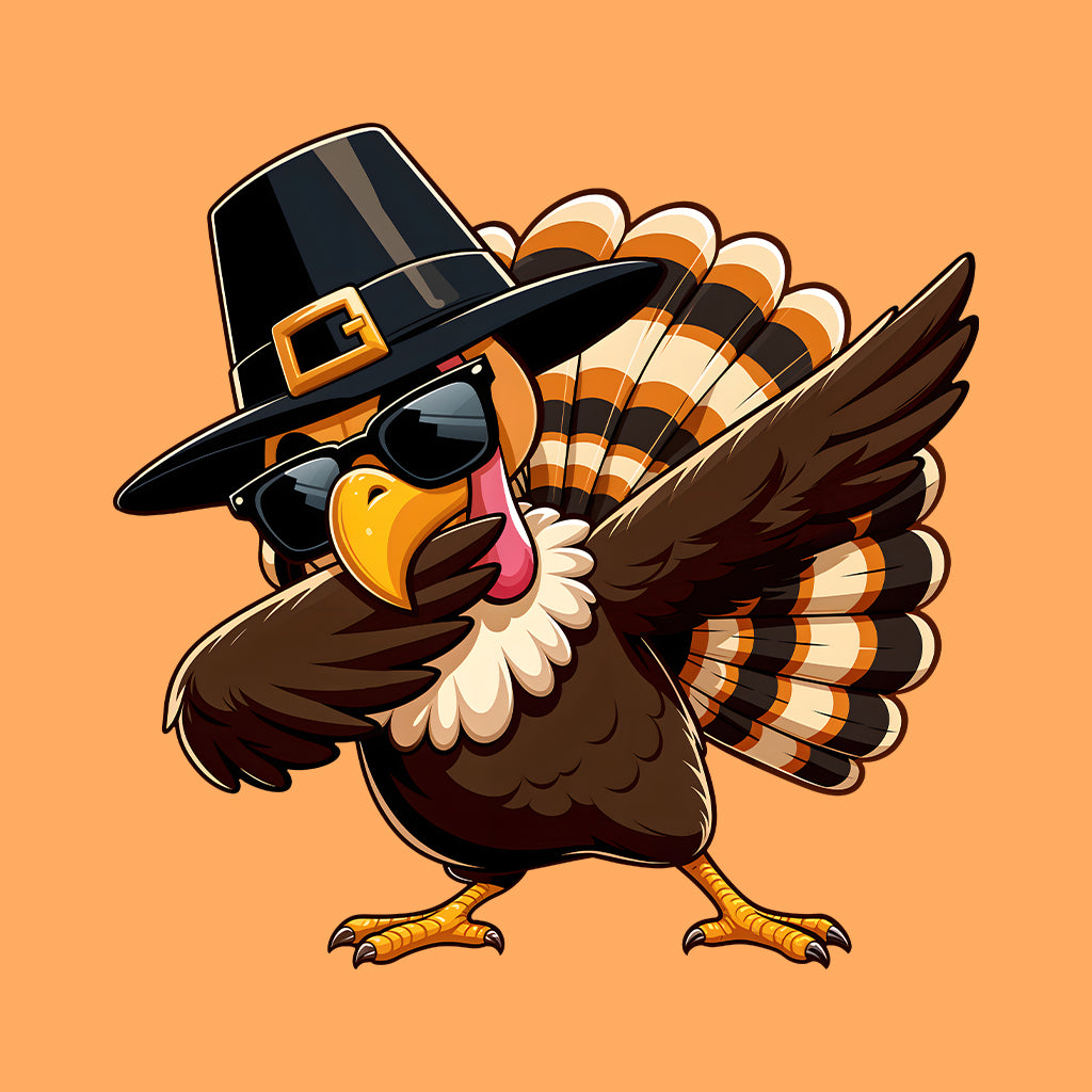Dabbing Turkey Thanksgiving Autumn Holiday | PRODUCT CODE: DBNGTRKYVF
