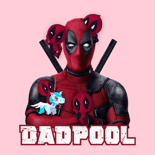 Dadpool Dad T-Shirt, Jumper & Hoodie – Funny Marvel Parody with Baby Deadpools & Unicorn, Superhero Father’s Day Gift | PRODUCT CODE: DBSDFKZX