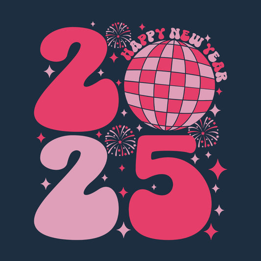 Happy New Year 2025 Retro Disco Themed | PRODUCT CODE: DCSHPNWYRTENY