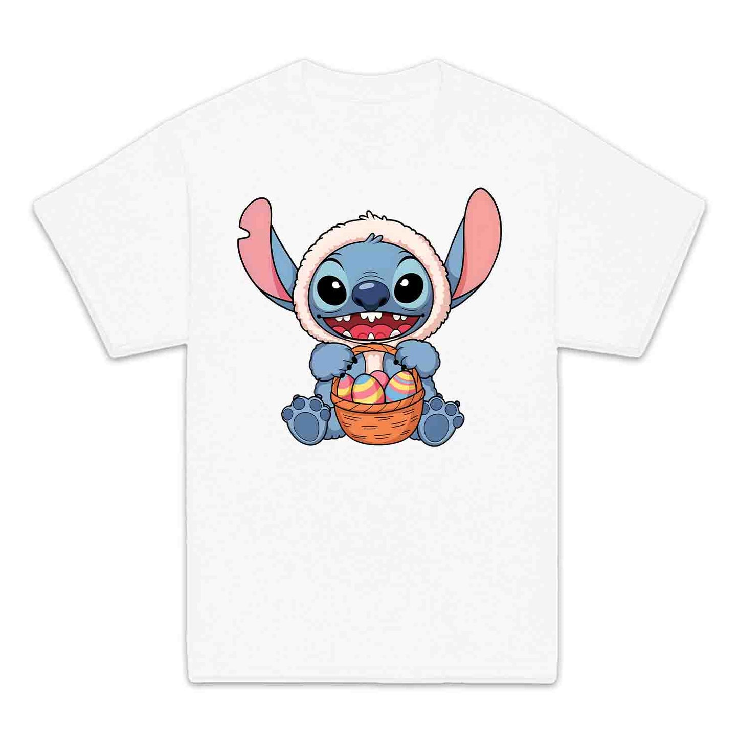Disney Stitch Easter Kids T-Shirt | Bunny Stitch & Colorful Eggs Kids Jumper | Easter Lilo & Stitch Hoodie | PRODUCT CODE: DFGDMERWOIV