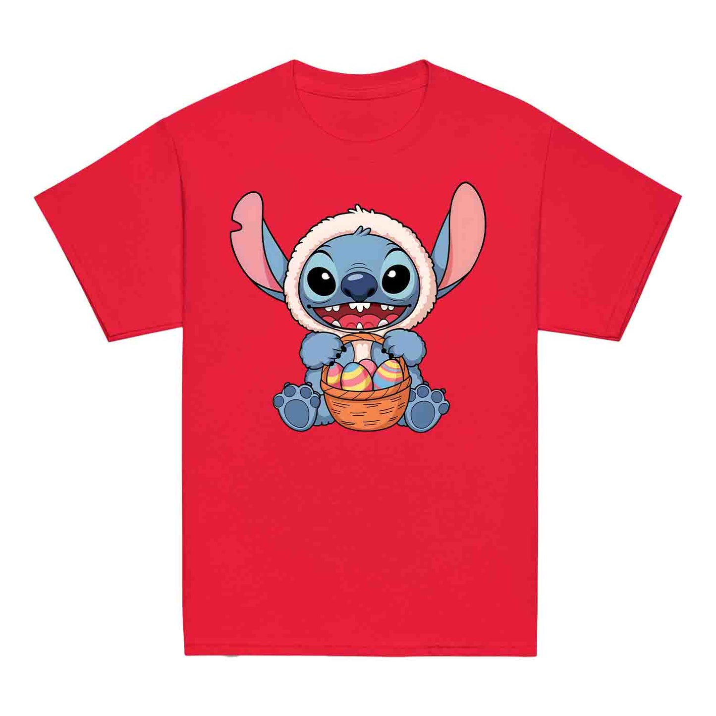 Disney Stitch Easter Kids T-Shirt | Bunny Stitch & Colorful Eggs Kids Jumper | Easter Lilo & Stitch Hoodie | PRODUCT CODE: DFGDMERWOIV