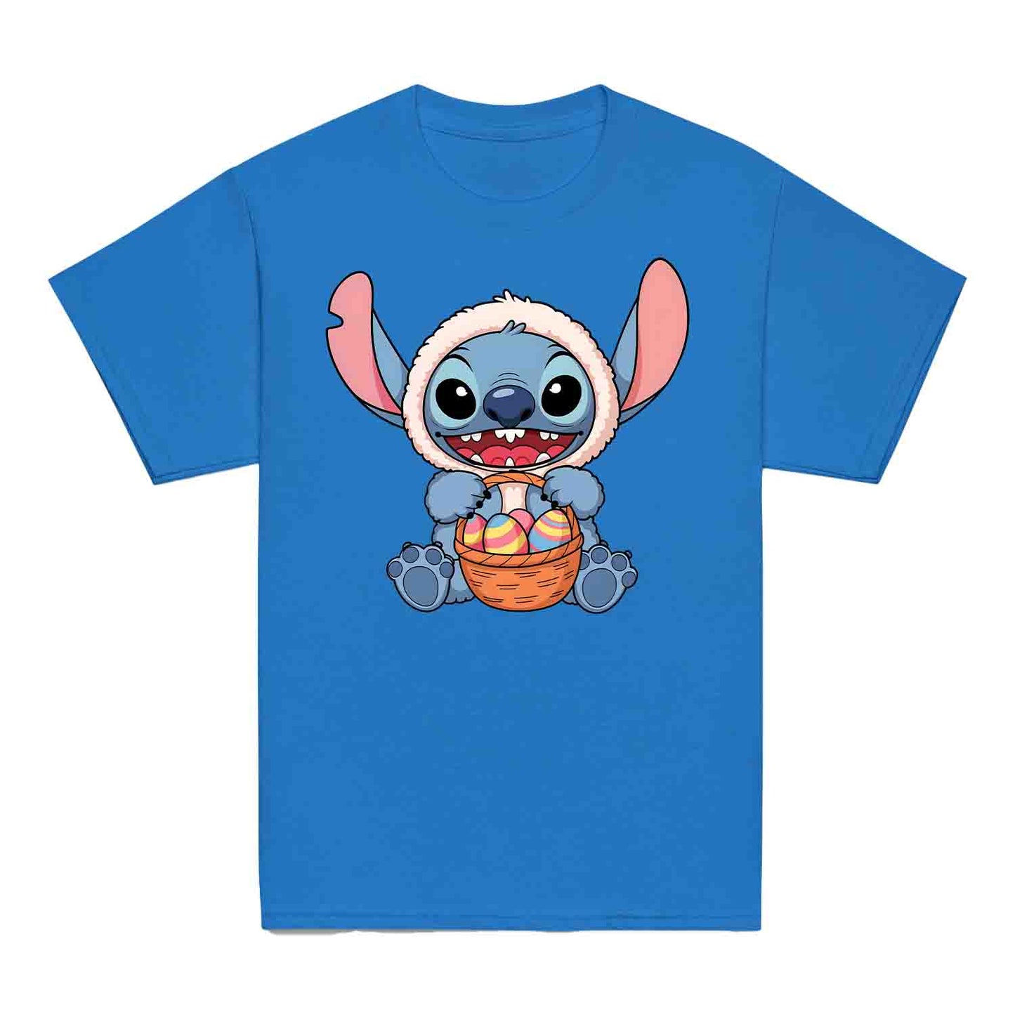 Disney Stitch Easter Kids T-Shirt | Bunny Stitch & Colorful Eggs Kids Jumper | Easter Lilo & Stitch Hoodie | PRODUCT CODE: DFGDMERWOIV