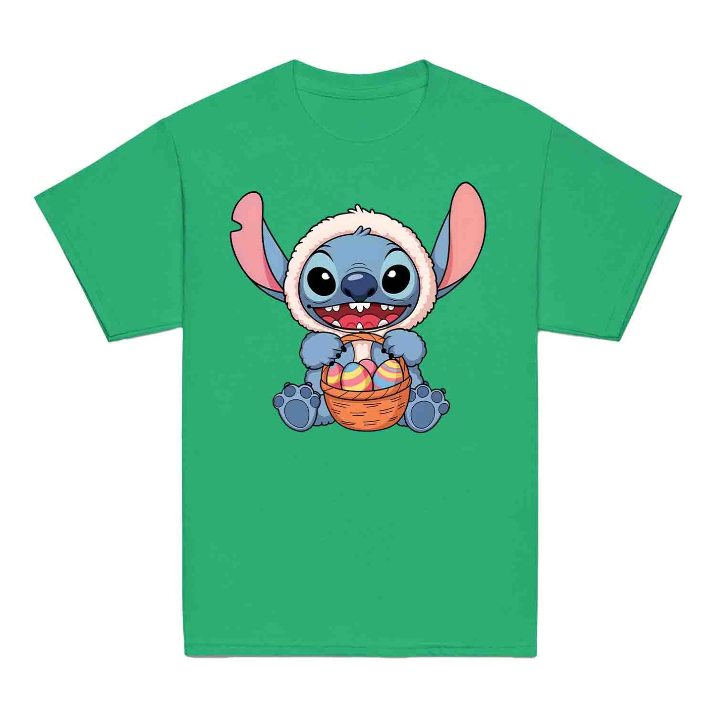 Disney Stitch Easter Kids T-Shirt | Bunny Stitch & Colorful Eggs Kids Jumper | Easter Lilo & Stitch Hoodie | PRODUCT CODE: DFGDMERWOIV