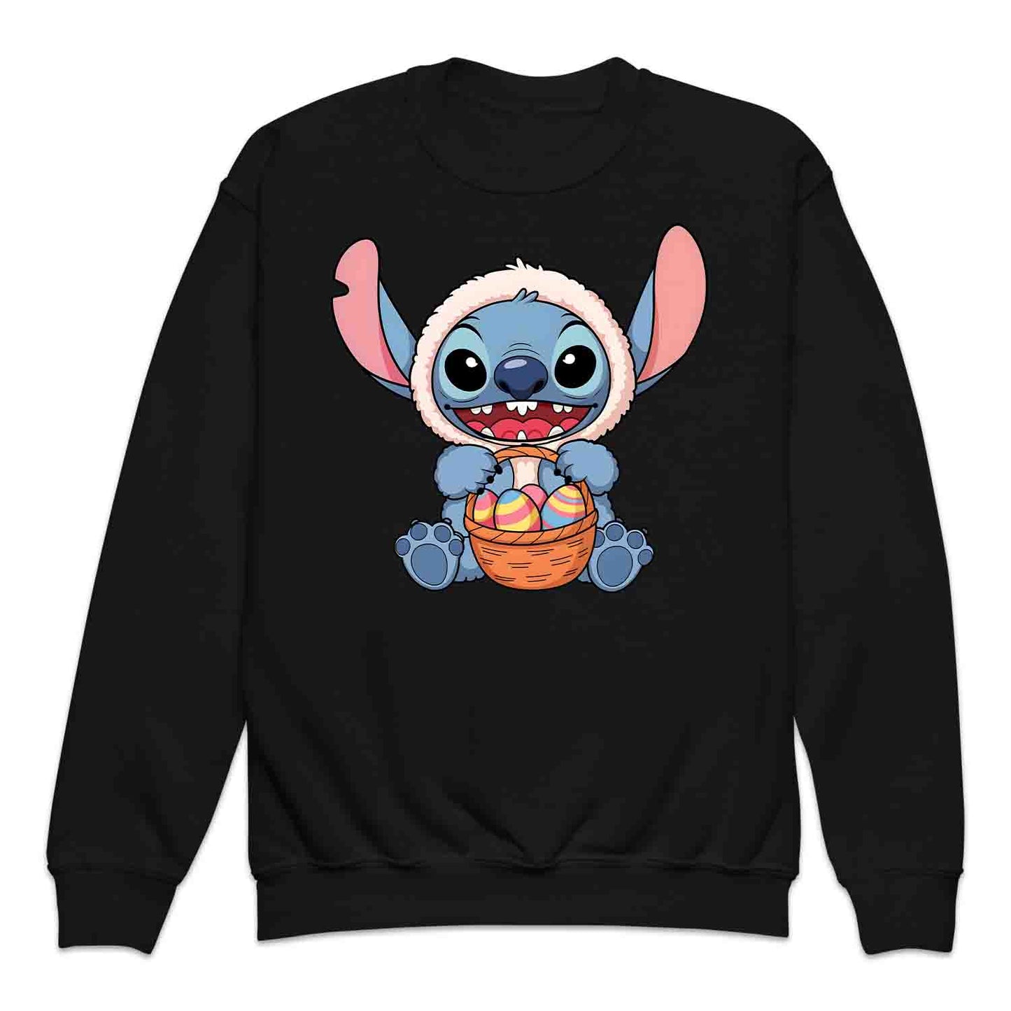Disney Stitch Easter Kids T-Shirt | Bunny Stitch & Colorful Eggs Kids Jumper | Easter Lilo & Stitch Hoodie | PRODUCT CODE: DFGDMERWOIV
