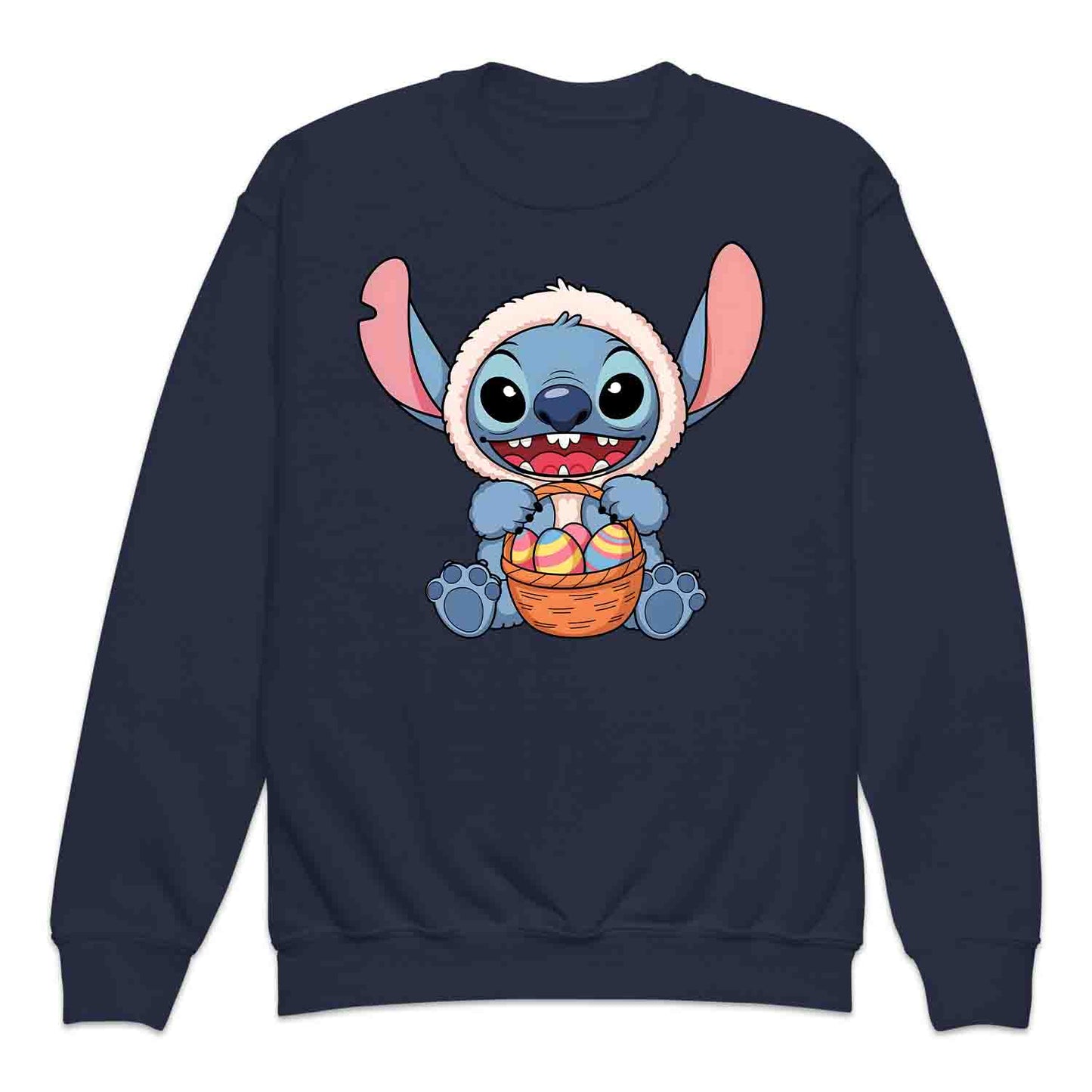 Disney Stitch Easter Kids T-Shirt | Bunny Stitch & Colorful Eggs Kids Jumper | Easter Lilo & Stitch Hoodie | PRODUCT CODE: DFGDMERWOIV