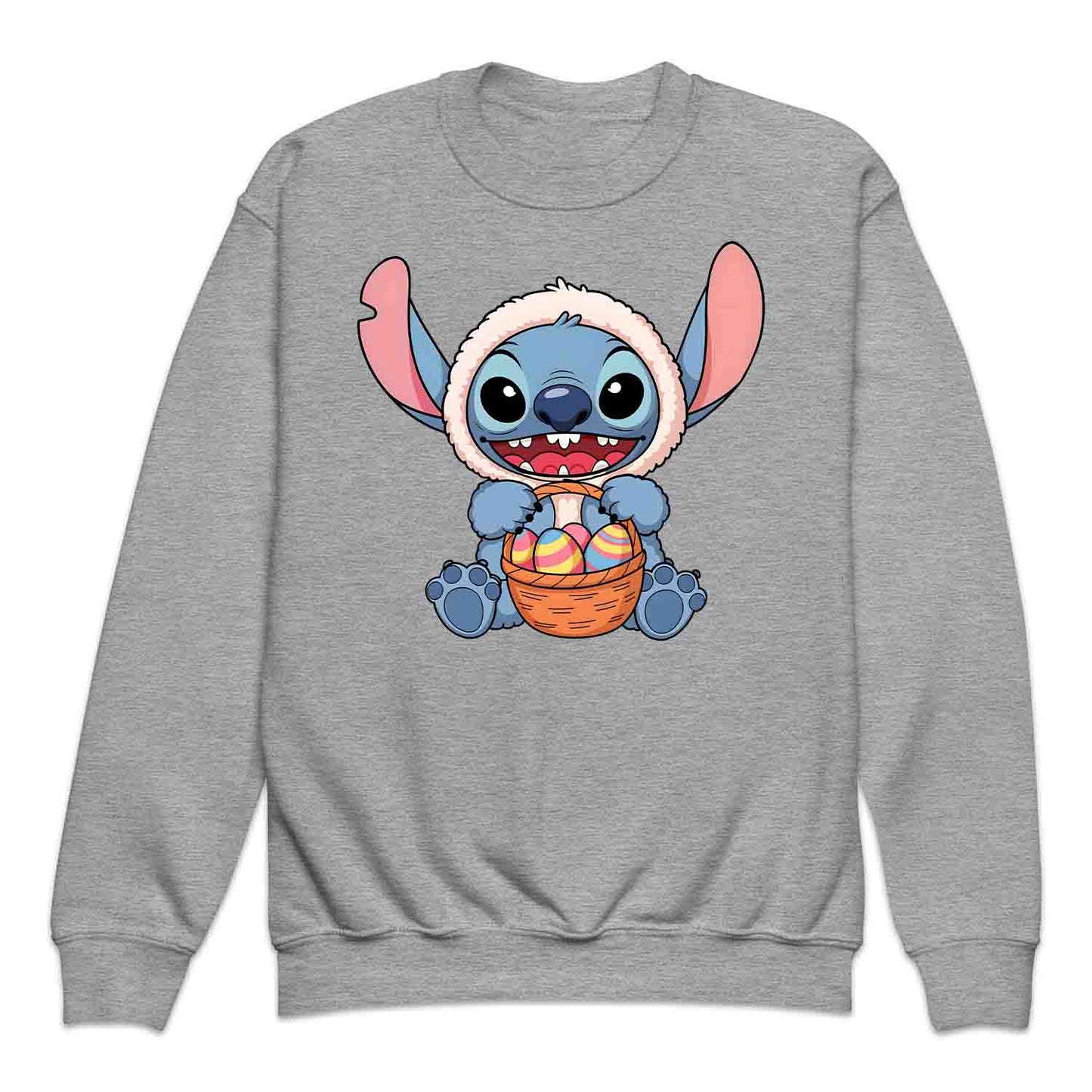 Disney Stitch Easter Kids T-Shirt | Bunny Stitch & Colorful Eggs Kids Jumper | Easter Lilo & Stitch Hoodie | PRODUCT CODE: DFGDMERWOIV