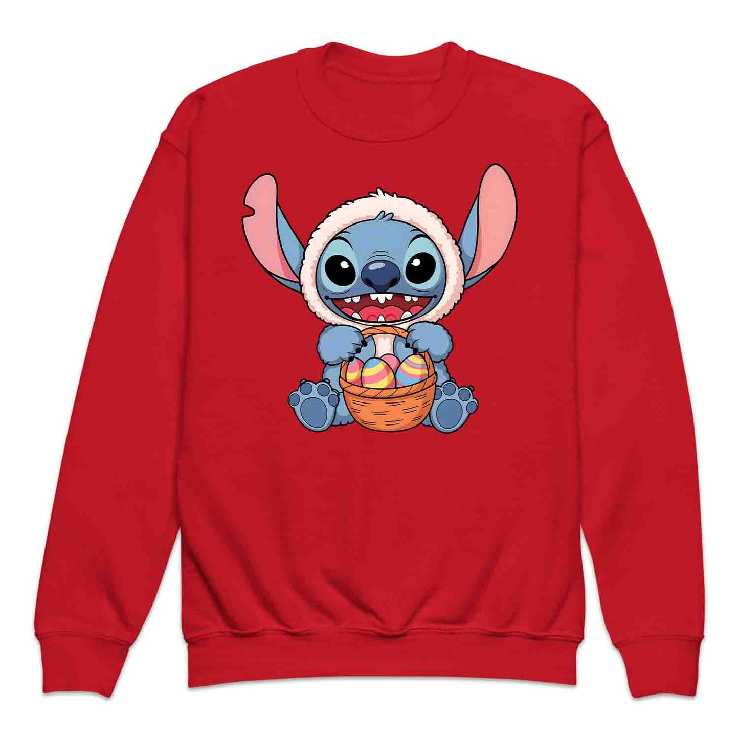 Disney Stitch Easter Kids T-Shirt | Bunny Stitch & Colorful Eggs Kids Jumper | Easter Lilo & Stitch Hoodie | PRODUCT CODE: DFGDMERWOIV