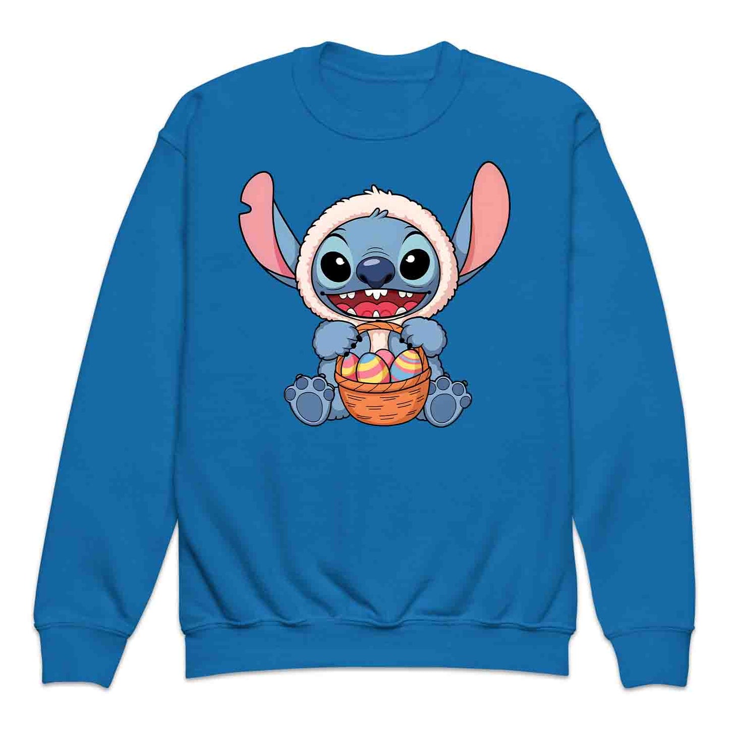 Disney Stitch Easter Kids T-Shirt | Bunny Stitch & Colorful Eggs Kids Jumper | Easter Lilo & Stitch Hoodie | PRODUCT CODE: DFGDMERWOIV