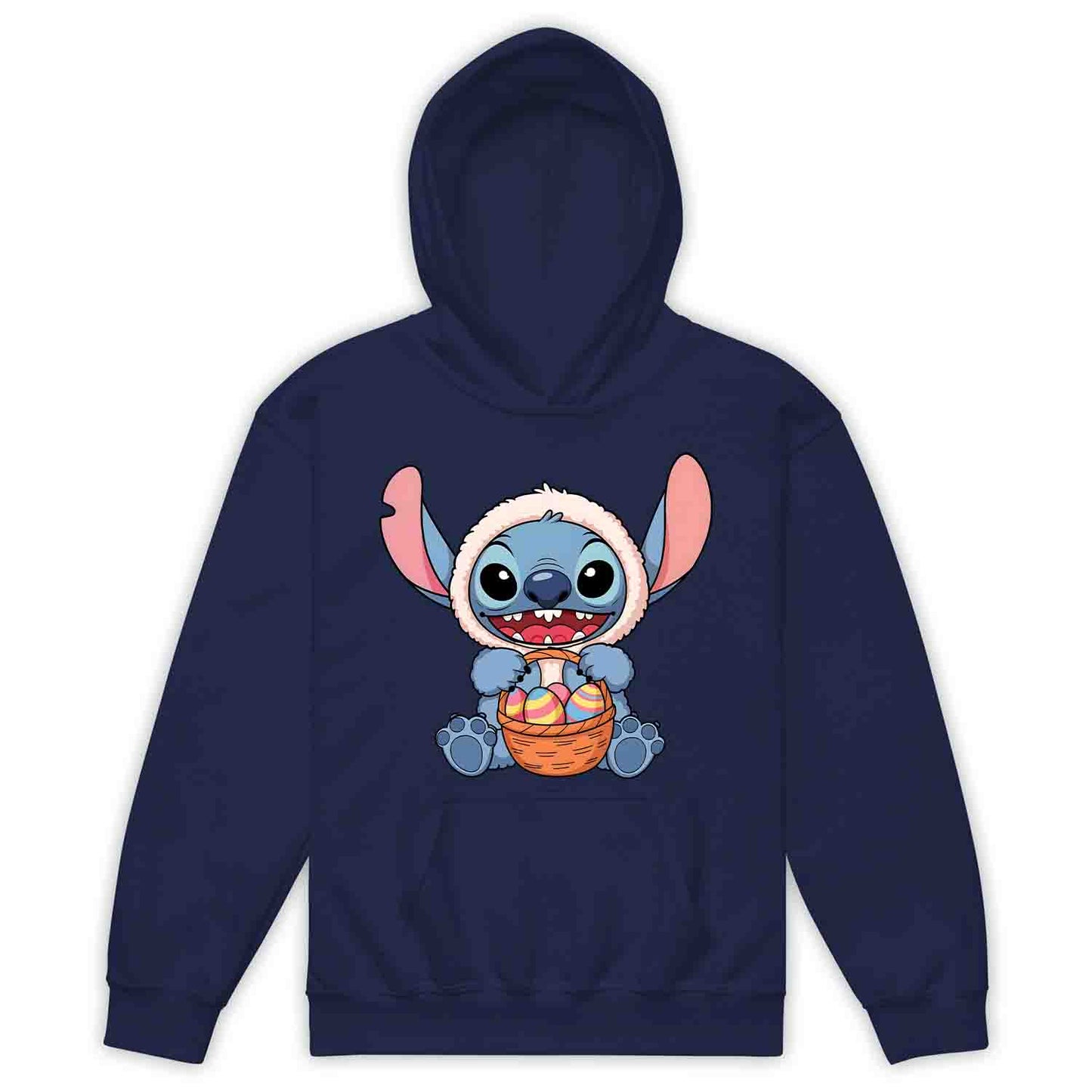 Disney Stitch Easter Kids T-Shirt | Bunny Stitch & Colorful Eggs Kids Jumper | Easter Lilo & Stitch Hoodie | PRODUCT CODE: DFGDMERWOIV