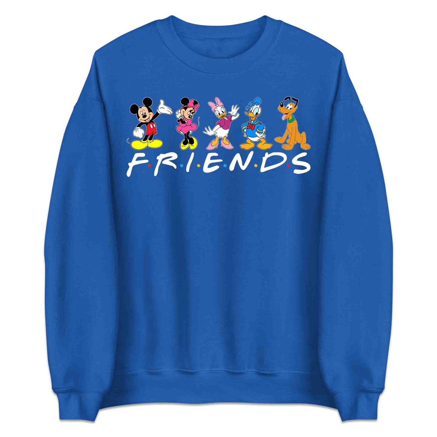 Disney Friends T-Shirt | Mickey, Minnie, Donald, Daisy & Pluto Jumper | Disney Trip Hoodie | PRODUCT CODE: DFRSNCUROW