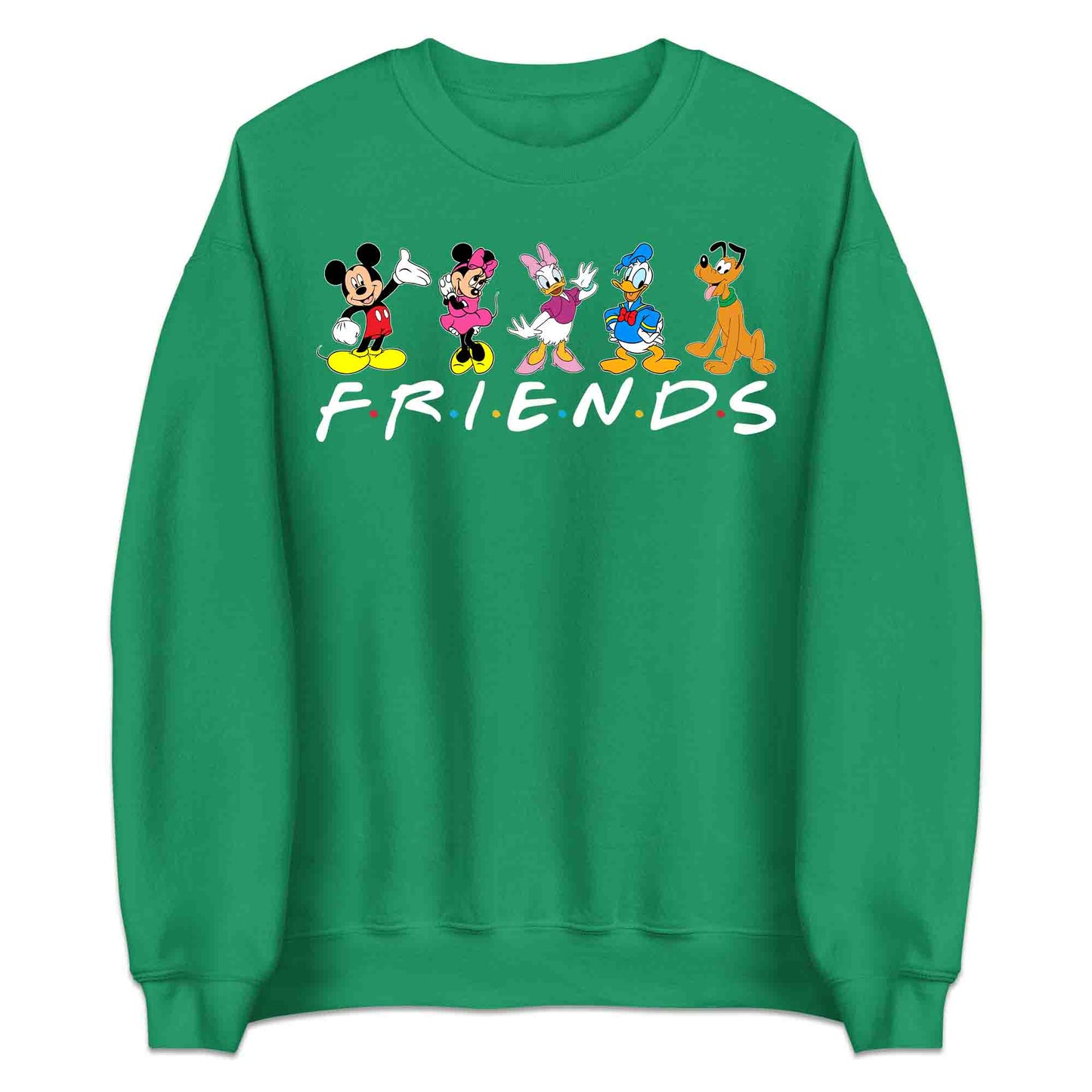 Disney Friends T-Shirt | Mickey, Minnie, Donald, Daisy & Pluto Jumper | Disney Trip Hoodie | PRODUCT CODE: DFRSNCUROW