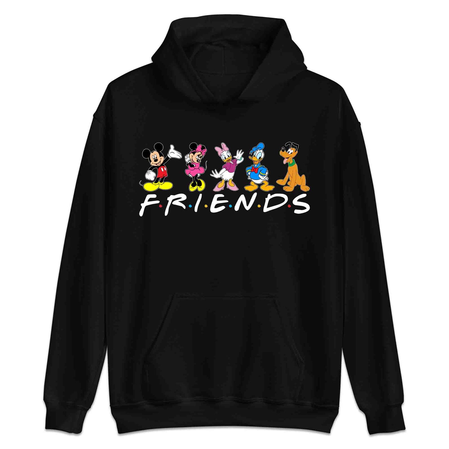 Disney Friends T-Shirt | Mickey, Minnie, Donald, Daisy & Pluto Jumper | Disney Trip Hoodie | PRODUCT CODE: DFRSNCUROW
