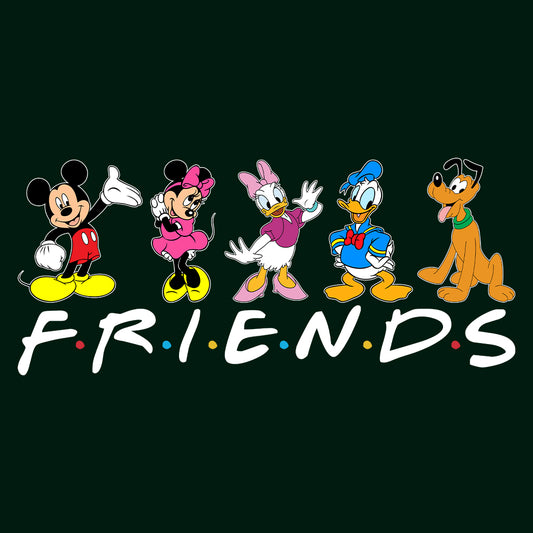 Disney Friends Kids T-Shirt | Mickey, Minnie, Donald, Daisy & Pluto Jumper | Disney Trip Hoodie | PRODUCT CODE: DFRSNCUROW