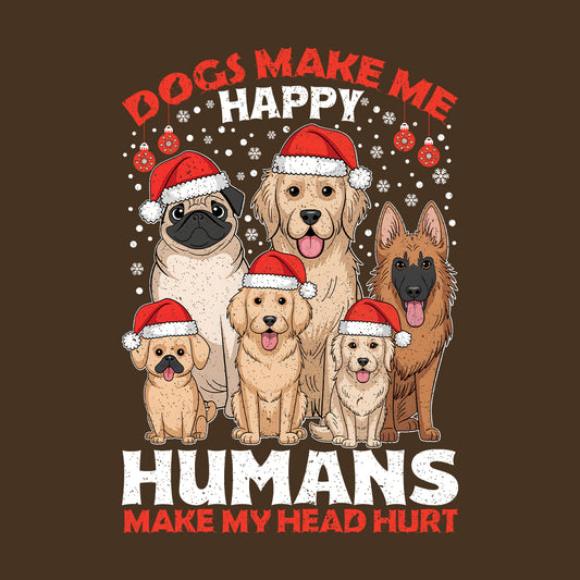 Christmas Santa Dogs Xmas Dog Lover Cozy Holiday | PRODUCT CODE: DGSCHRMKPYN