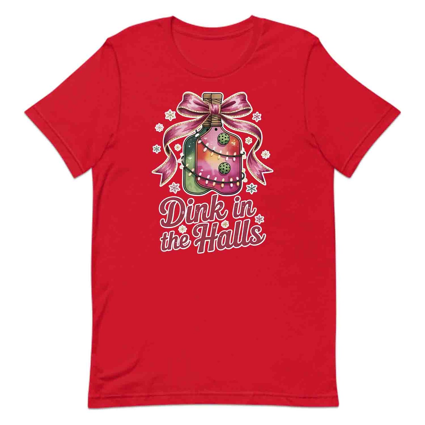 Dink In The Halls Pickleball Christmas T-Shirt, Funny Holiday Sweatshirt, Ugly Xmas Hoodie | PRODUCT CODE: DKJSDBEWP