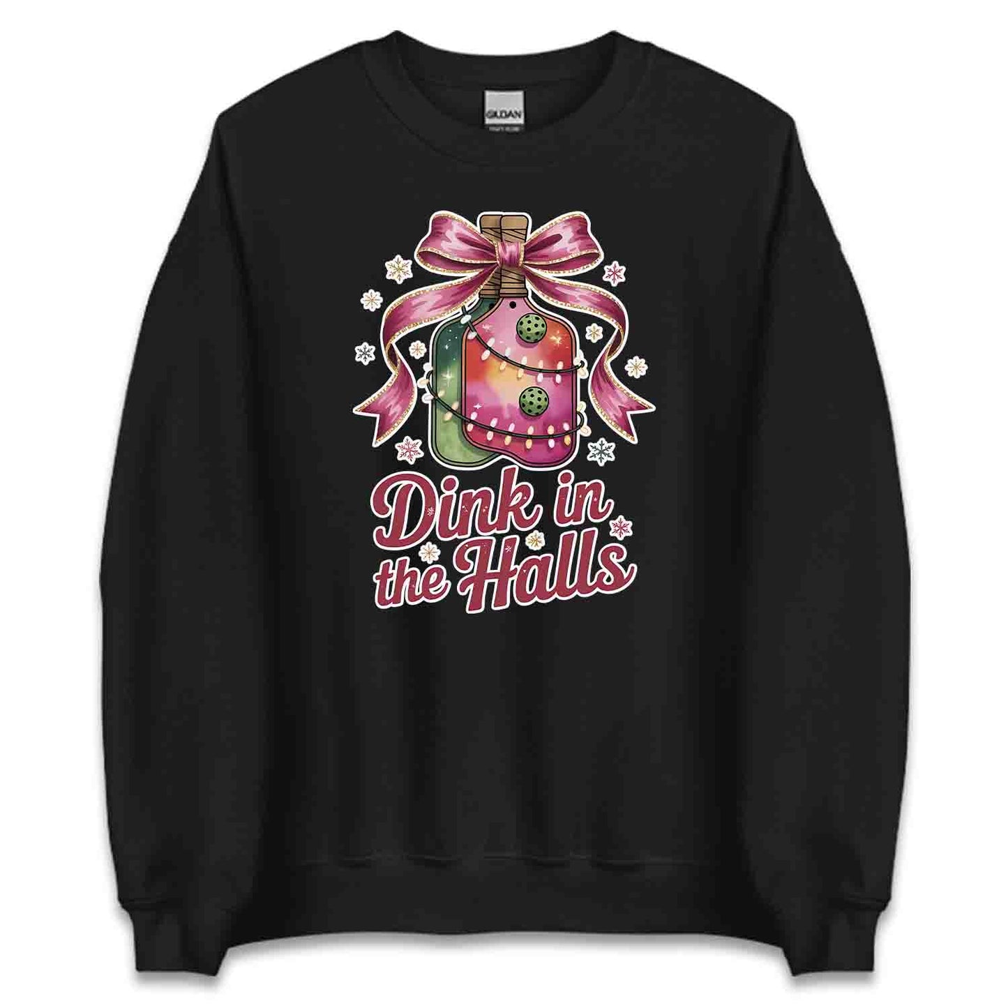 Dink In The Halls Pickleball Christmas T-Shirt, Funny Holiday Sweatshirt, Ugly Xmas Hoodie | PRODUCT CODE: DKJSDBEWP