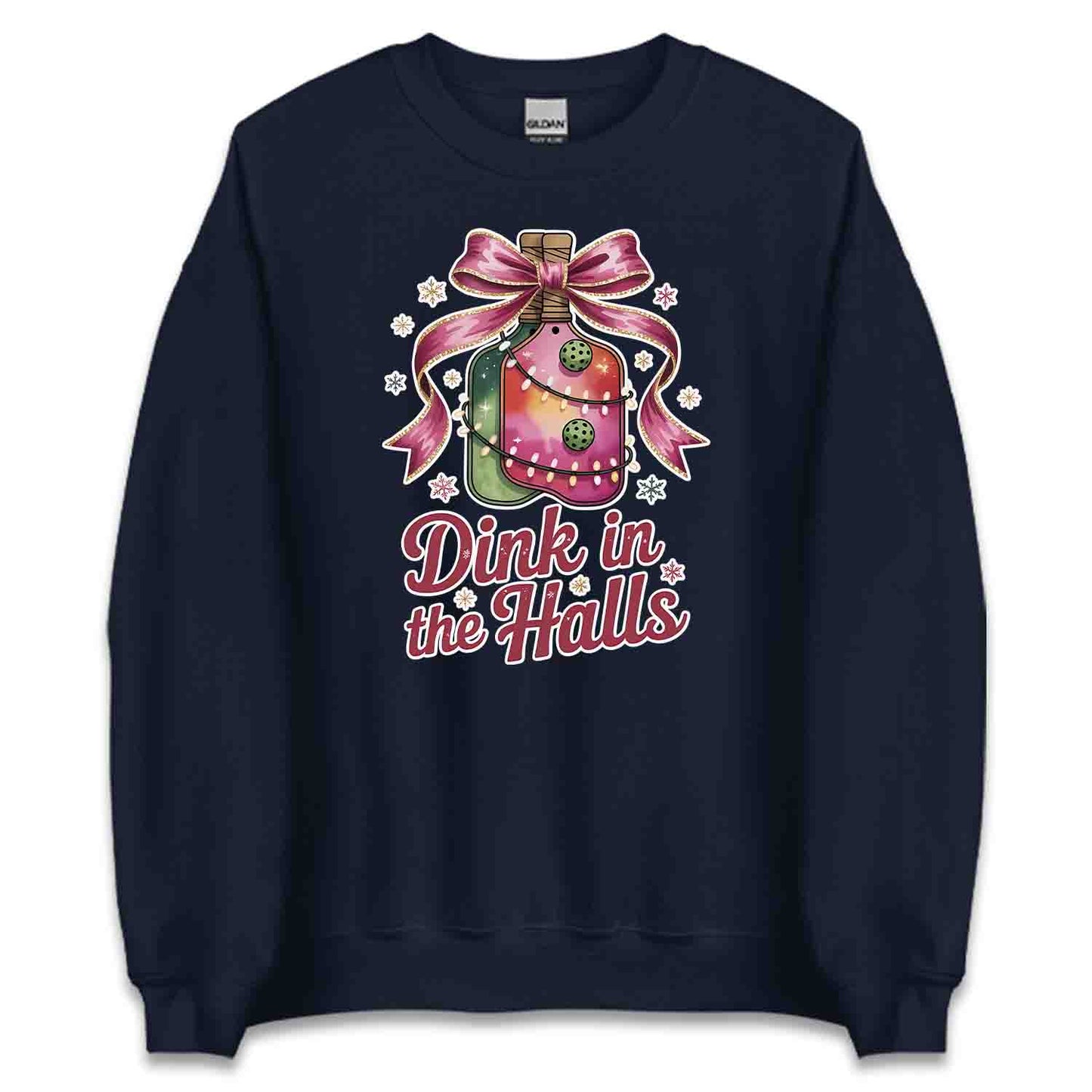 Dink In The Halls Pickleball Christmas T-Shirt, Funny Holiday Sweatshirt, Ugly Xmas Hoodie | PRODUCT CODE: DKJSDBEWP