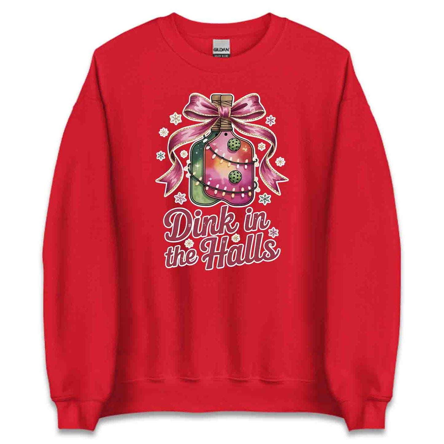 Dink In The Halls Pickleball Christmas T-Shirt, Funny Holiday Sweatshirt, Ugly Xmas Hoodie | PRODUCT CODE: DKJSDBEWP