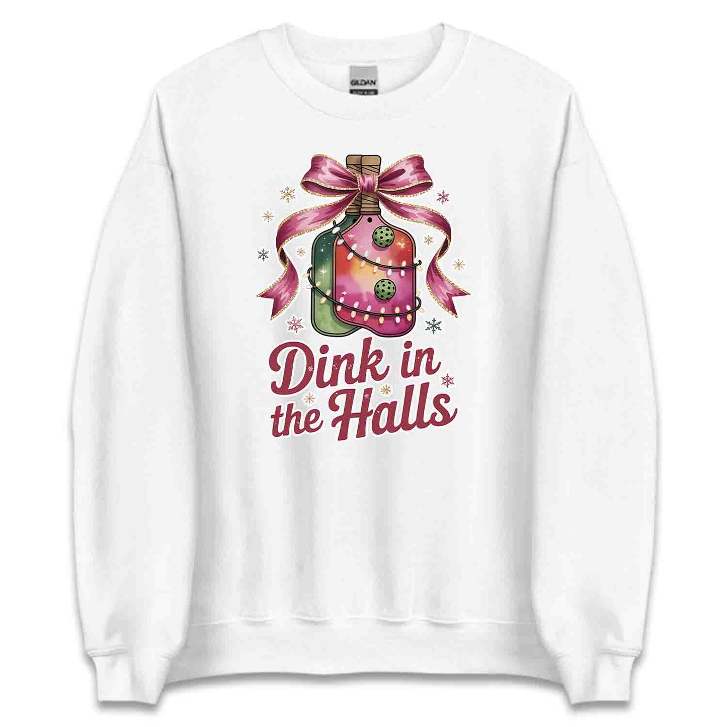 Dink In The Halls Pickleball Christmas T-Shirt, Funny Holiday Sweatshirt, Ugly Xmas Hoodie | PRODUCT CODE: DKJSDBEWP