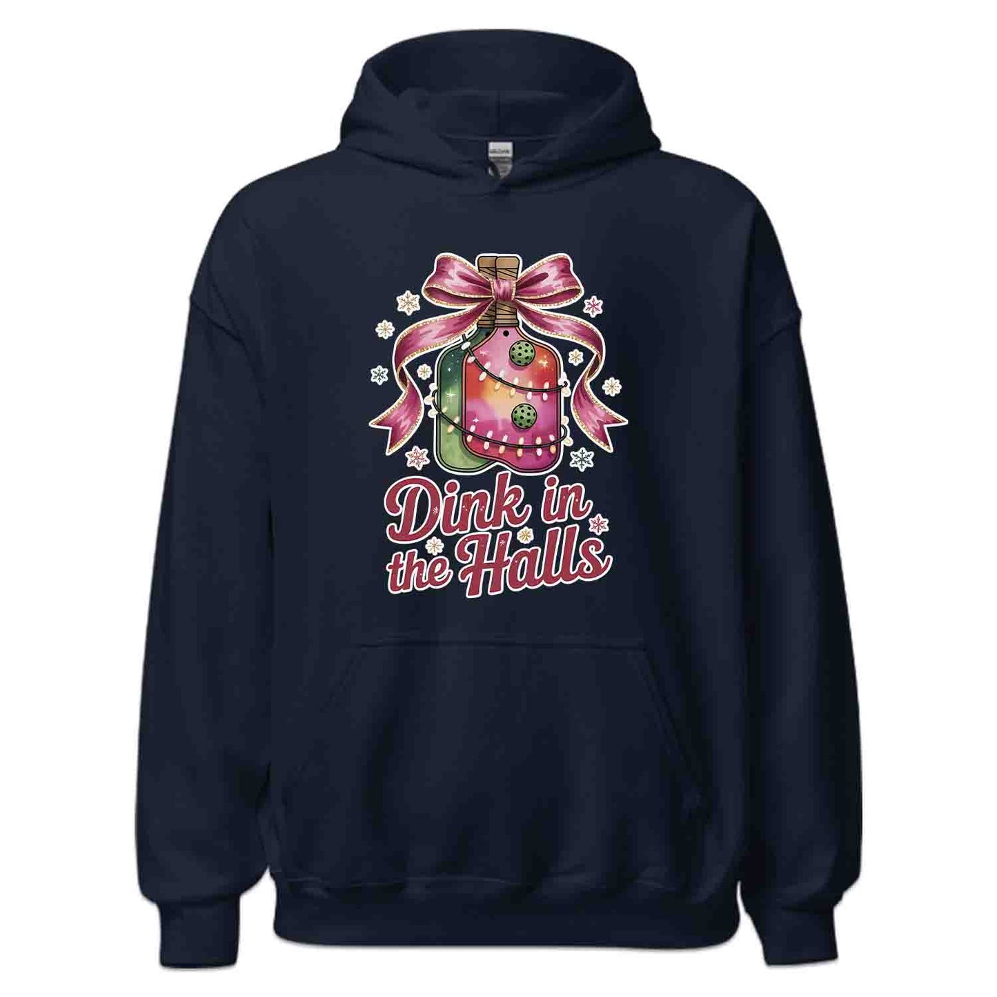 Dink In The Halls Pickleball Christmas T-Shirt, Funny Holiday Sweatshirt, Ugly Xmas Hoodie | PRODUCT CODE: DKJSDBEWP