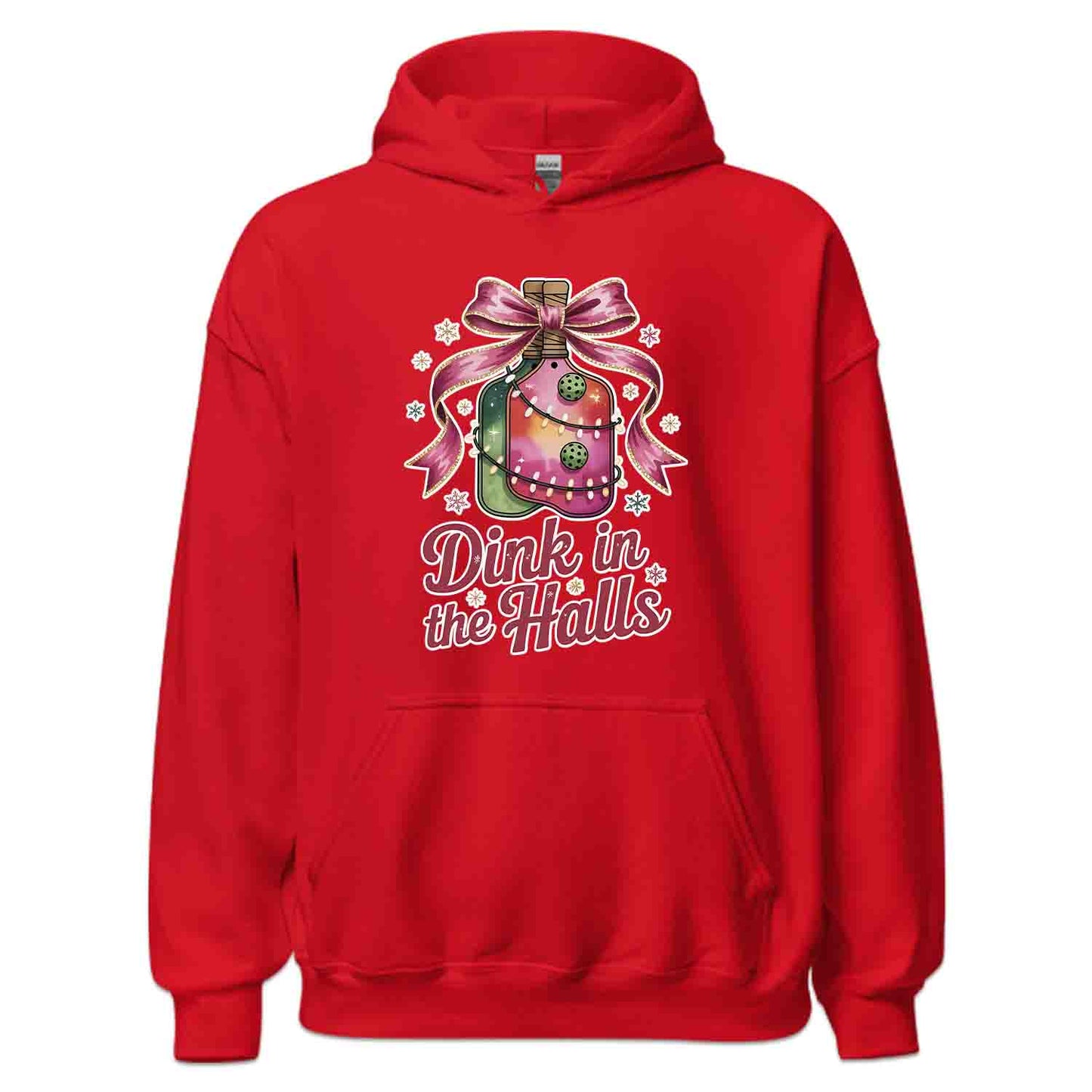 Dink In The Halls Pickleball Christmas T-Shirt, Funny Holiday Sweatshirt, Ugly Xmas Hoodie | PRODUCT CODE: DKJSDBEWP