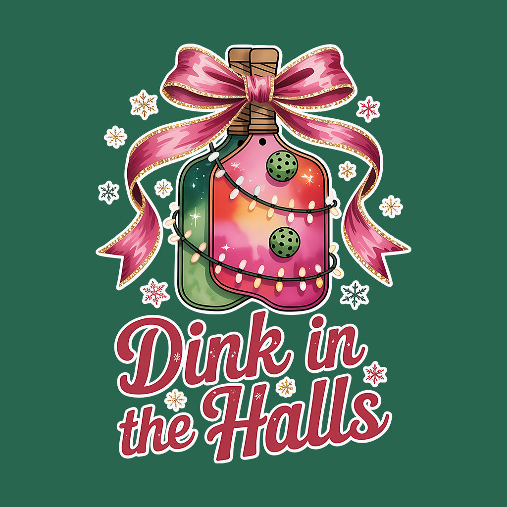 Dink In The Halls Pickleball Christmas T-Shirt, Funny Holiday Sweatshirt, Ugly Xmas Hoodie | PRODUCT CODE: DKJSDBEWP