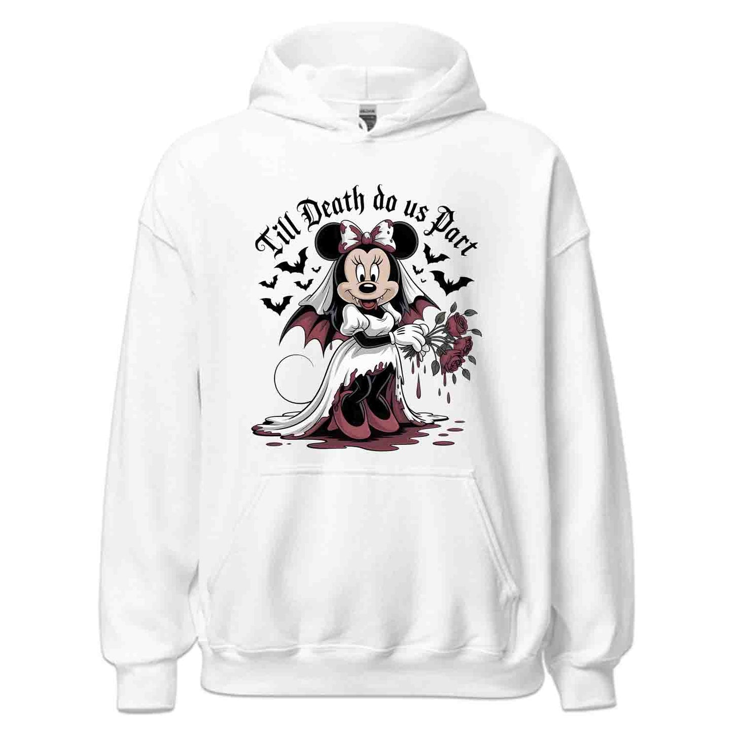 Minnie Mouse Vampire Bride T-Shirt, Gothic Wedding Sweatshirt, Haunted Mansion Hoodie | PRODUCT CODE: DMNWEIUAS