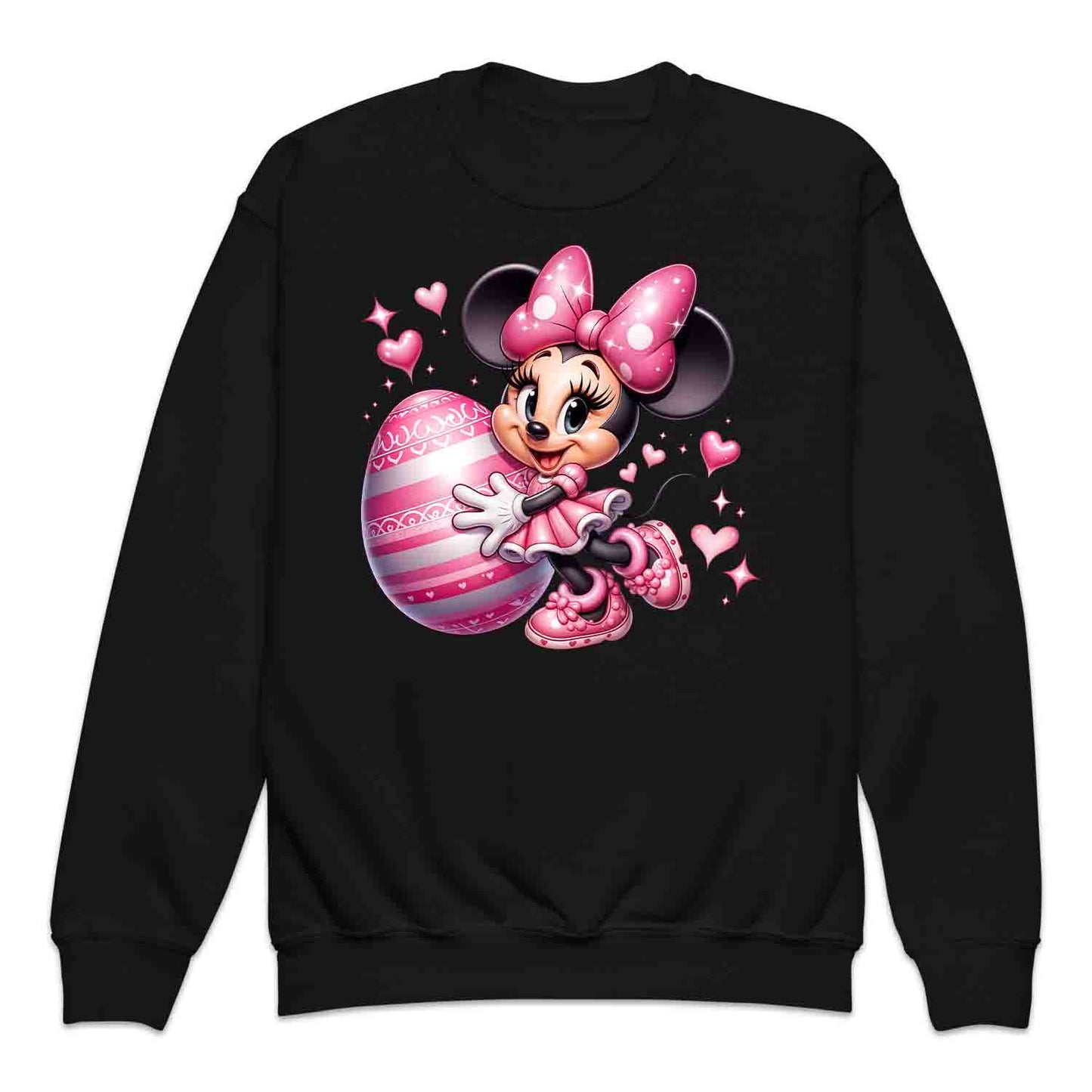 Disney Minnie Mouse Easter Kids T-Shirt | Pink Bow & Festive Egg Kids Jumper | Disney Lovers Hoodie | PRODUCT CODE: DNJKETEPASD