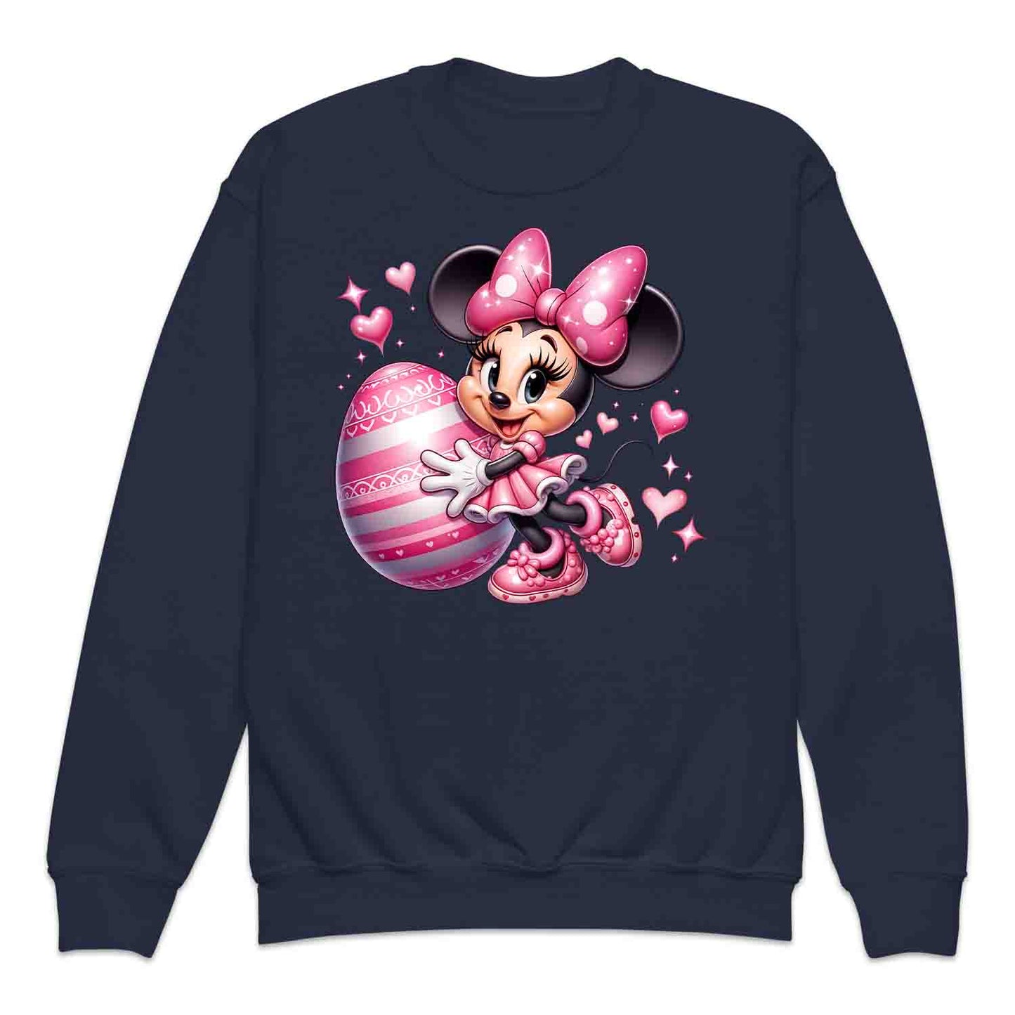 Disney Minnie Mouse Easter Kids T-Shirt | Pink Bow & Festive Egg Kids Jumper | Disney Lovers Hoodie | PRODUCT CODE: DNJKETEPASD