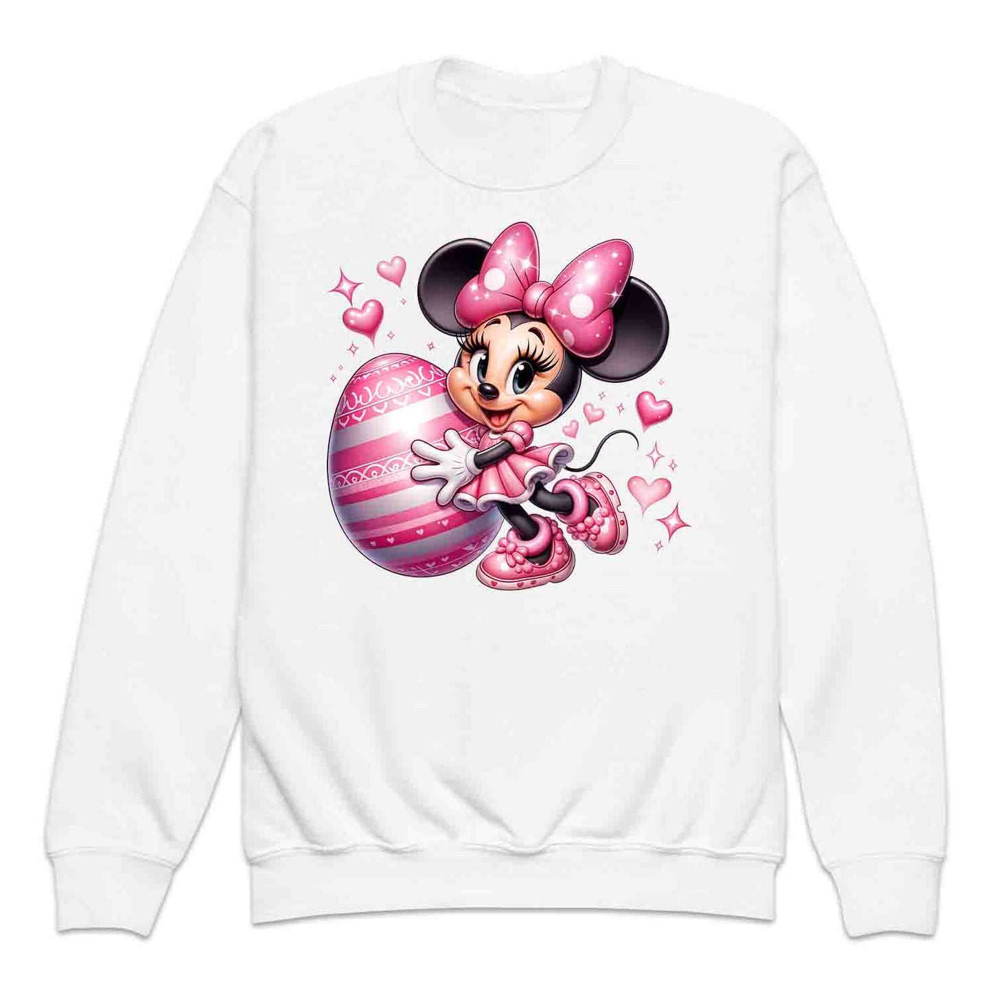 Disney Minnie Mouse Easter Kids T-Shirt | Pink Bow & Festive Egg Kids Jumper | Disney Lovers Hoodie | PRODUCT CODE: DNJKETEPASD
