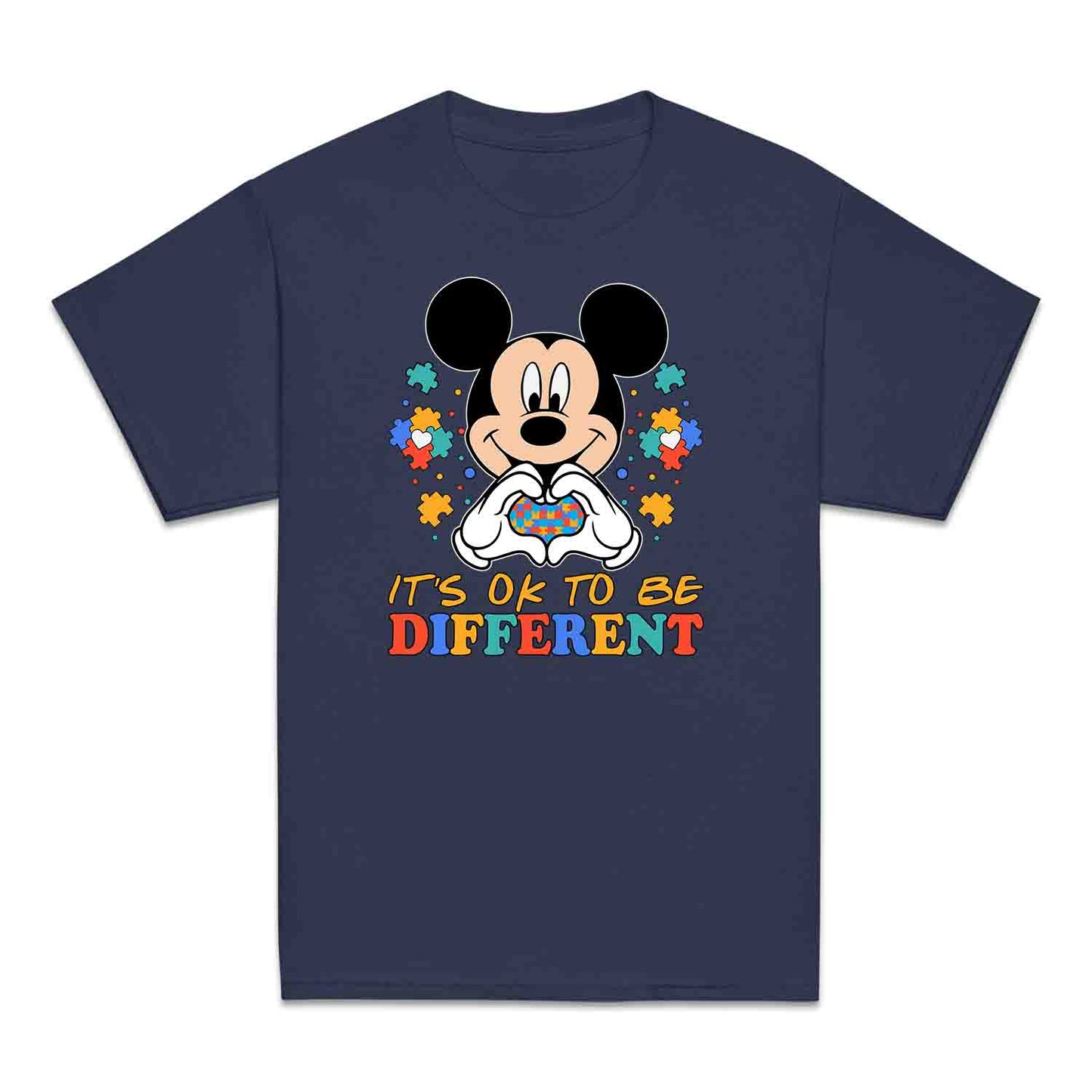 Disney Autism Awareness Kids T-Shirt | Heart Puzzle Piece Jumper | Inclusive Mickey Mouse Hoodie | PRODUCT CODE: DNSYVAHRTPZL