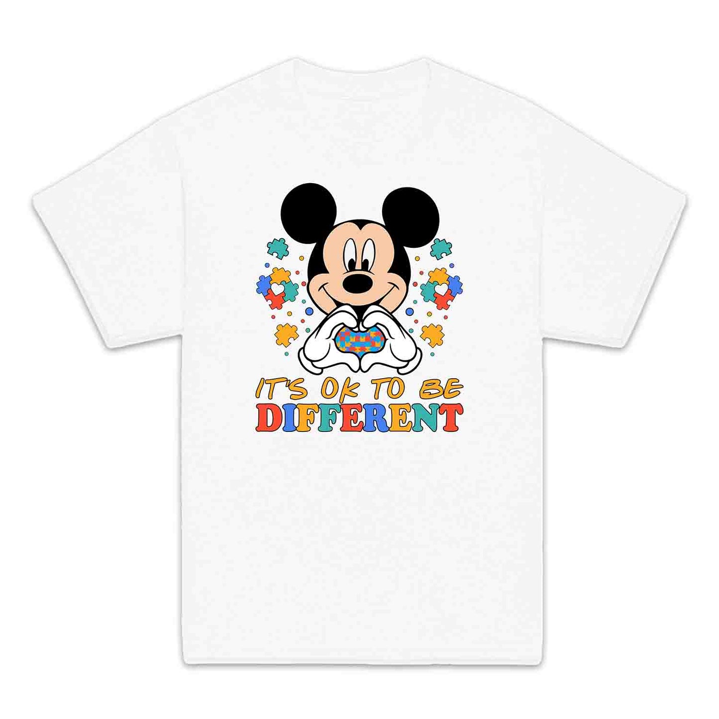 Disney Autism Awareness Kids T-Shirt | Heart Puzzle Piece Jumper | Inclusive Mickey Mouse Hoodie | PRODUCT CODE: DNSYVAHRTPZL