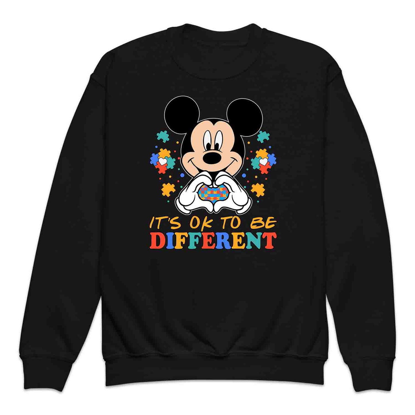 Disney Autism Awareness Kids T-Shirt | Heart Puzzle Piece Jumper | Inclusive Mickey Mouse Hoodie | PRODUCT CODE: DNSYVAHRTPZL