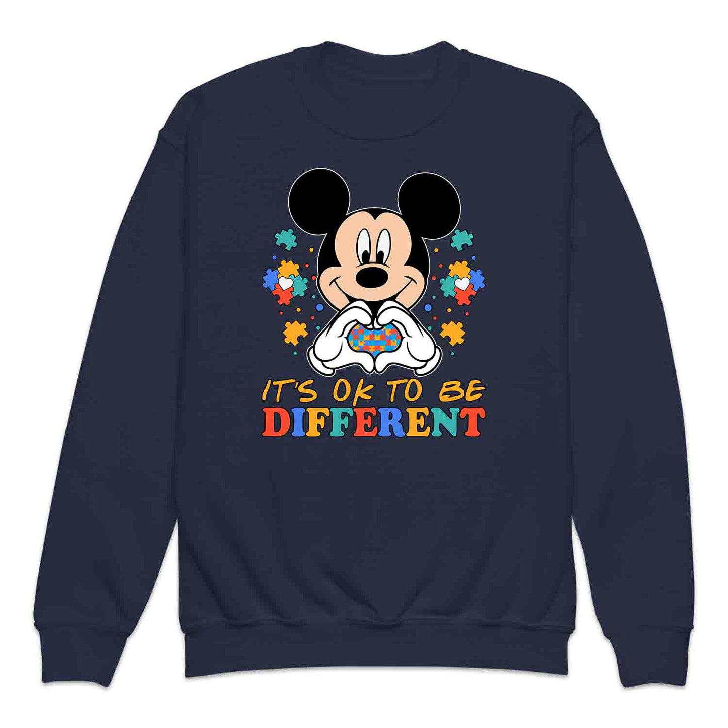 Disney Autism Awareness Kids T-Shirt | Heart Puzzle Piece Jumper | Inclusive Mickey Mouse Hoodie | PRODUCT CODE: DNSYVAHRTPZL