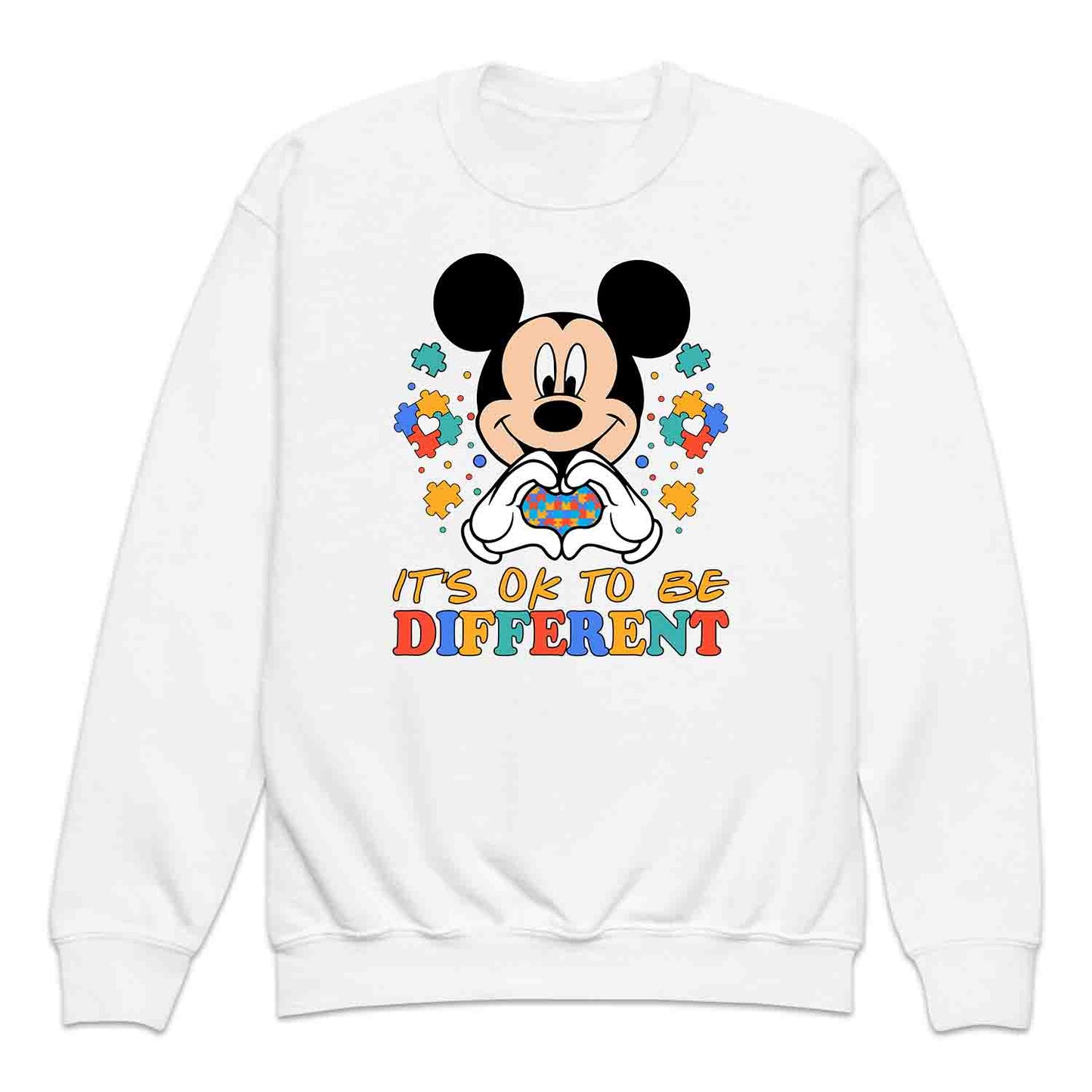 Disney Autism Awareness Kids T-Shirt | Heart Puzzle Piece Jumper | Inclusive Mickey Mouse Hoodie | PRODUCT CODE: DNSYVAHRTPZL