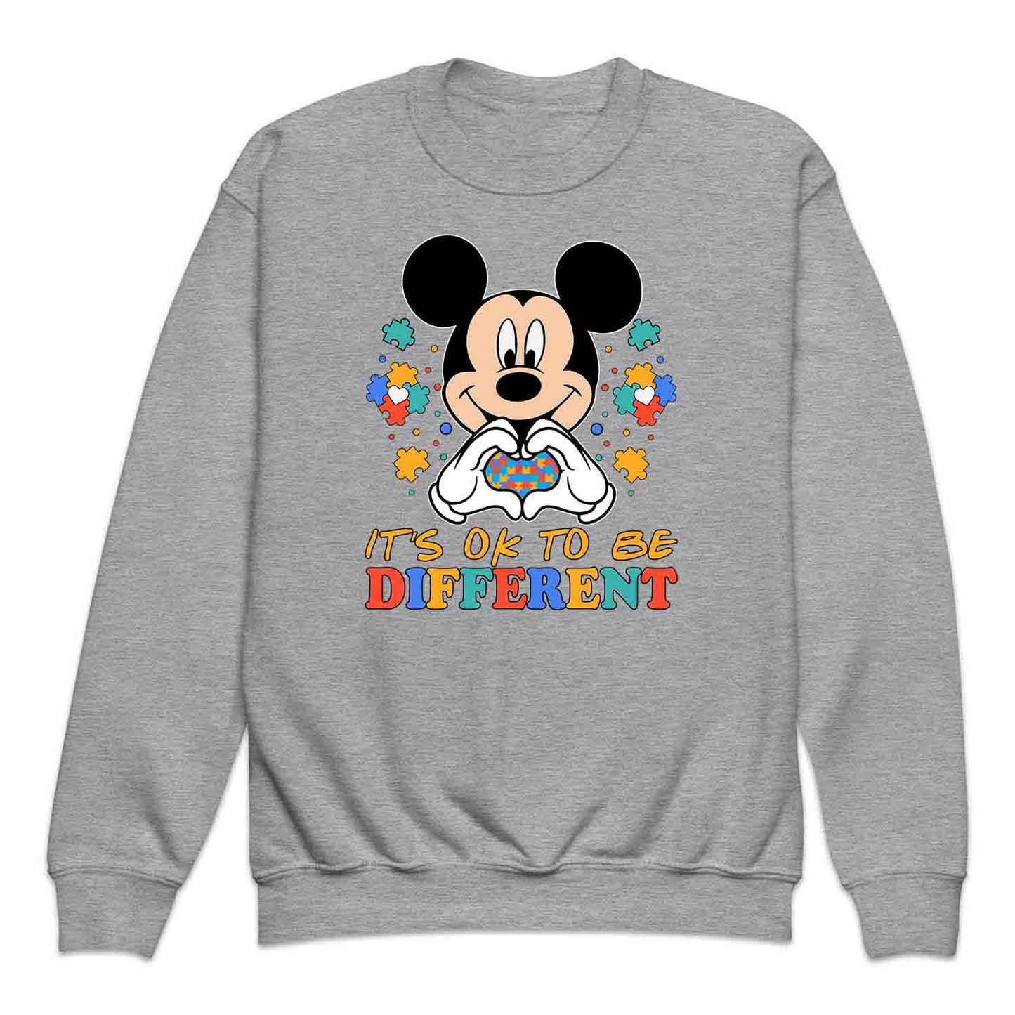 Disney Autism Awareness Kids T-Shirt | Heart Puzzle Piece Jumper | Inclusive Mickey Mouse Hoodie | PRODUCT CODE: DNSYVAHRTPZL