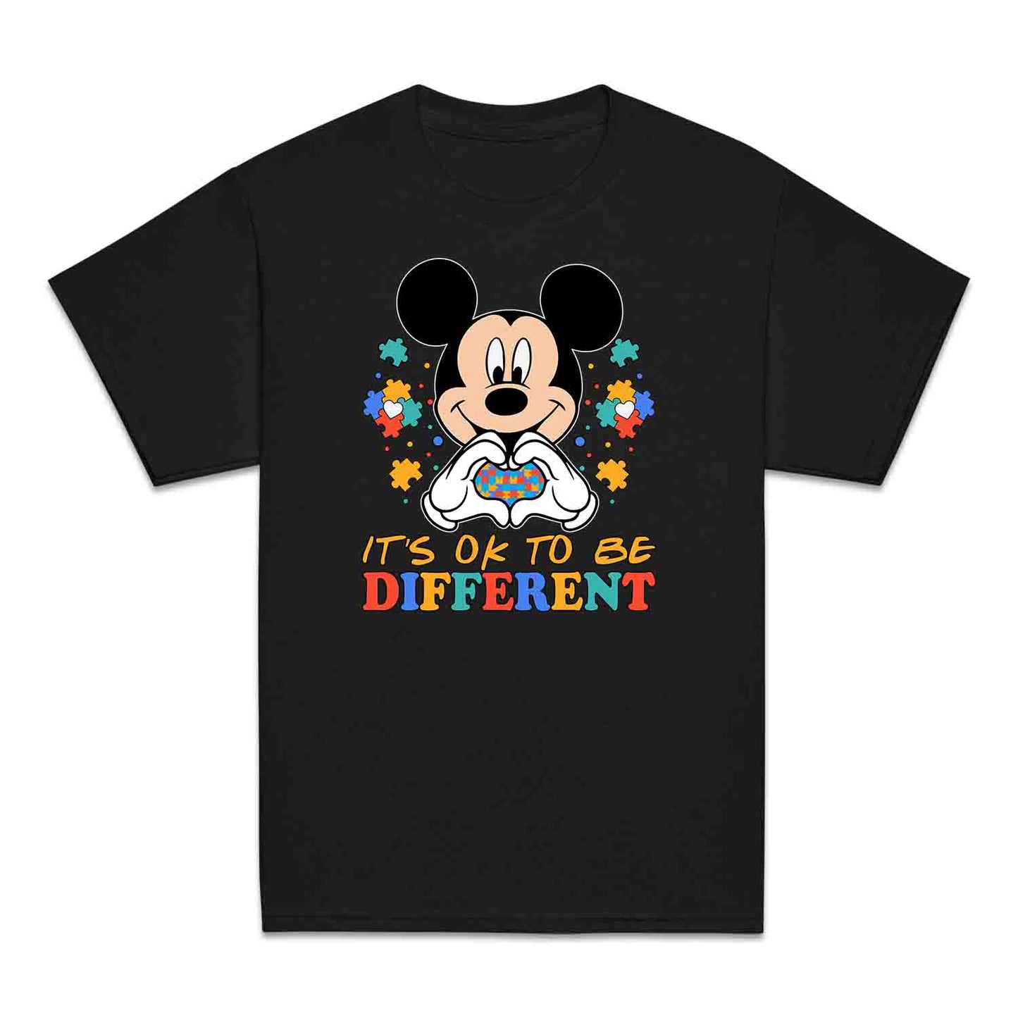 Disney Autism Awareness Kids T-Shirt | Heart Puzzle Piece Jumper | Inclusive Mickey Mouse Hoodie | PRODUCT CODE: DNSYVAHRTPZL