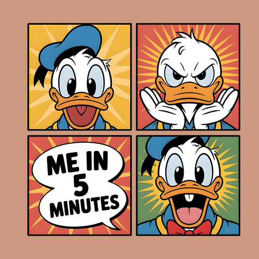 Donald Duck Meme T-Shirt, Funny Disney Cartoon Sweatshirt, Comic Panel Hoodie | PRODUCT CODE: DNWERBVIM