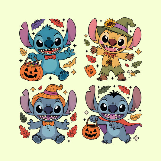 Disney Stitch Halloween T-Shirt, Cute Trick-or-Treat Sweatshirt, Kawaii Party Hoodie | PRODUCT CODE: DNZXCHBWQ