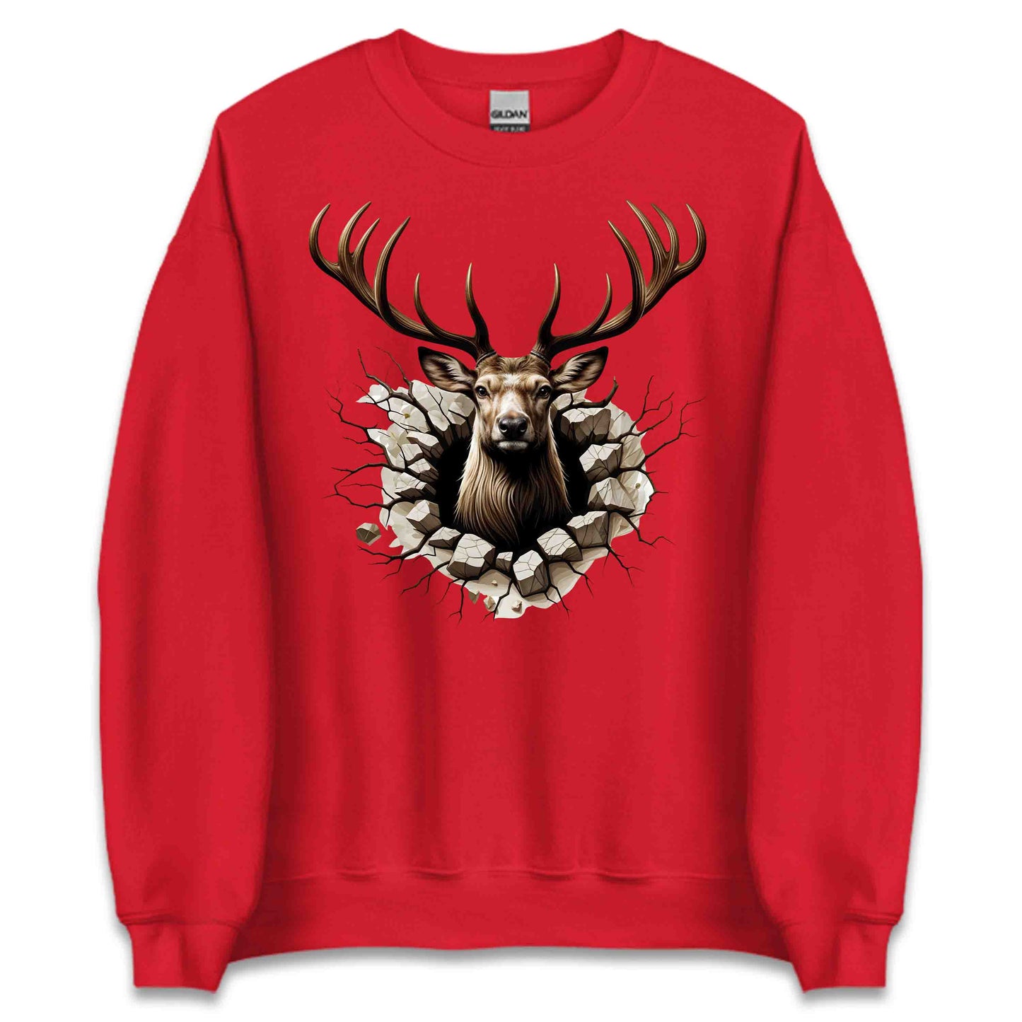 Deer Breaking Through Wall 3D Realistic Wild Animal  | PRODUCT CODE: DREMJSTCANLRW
